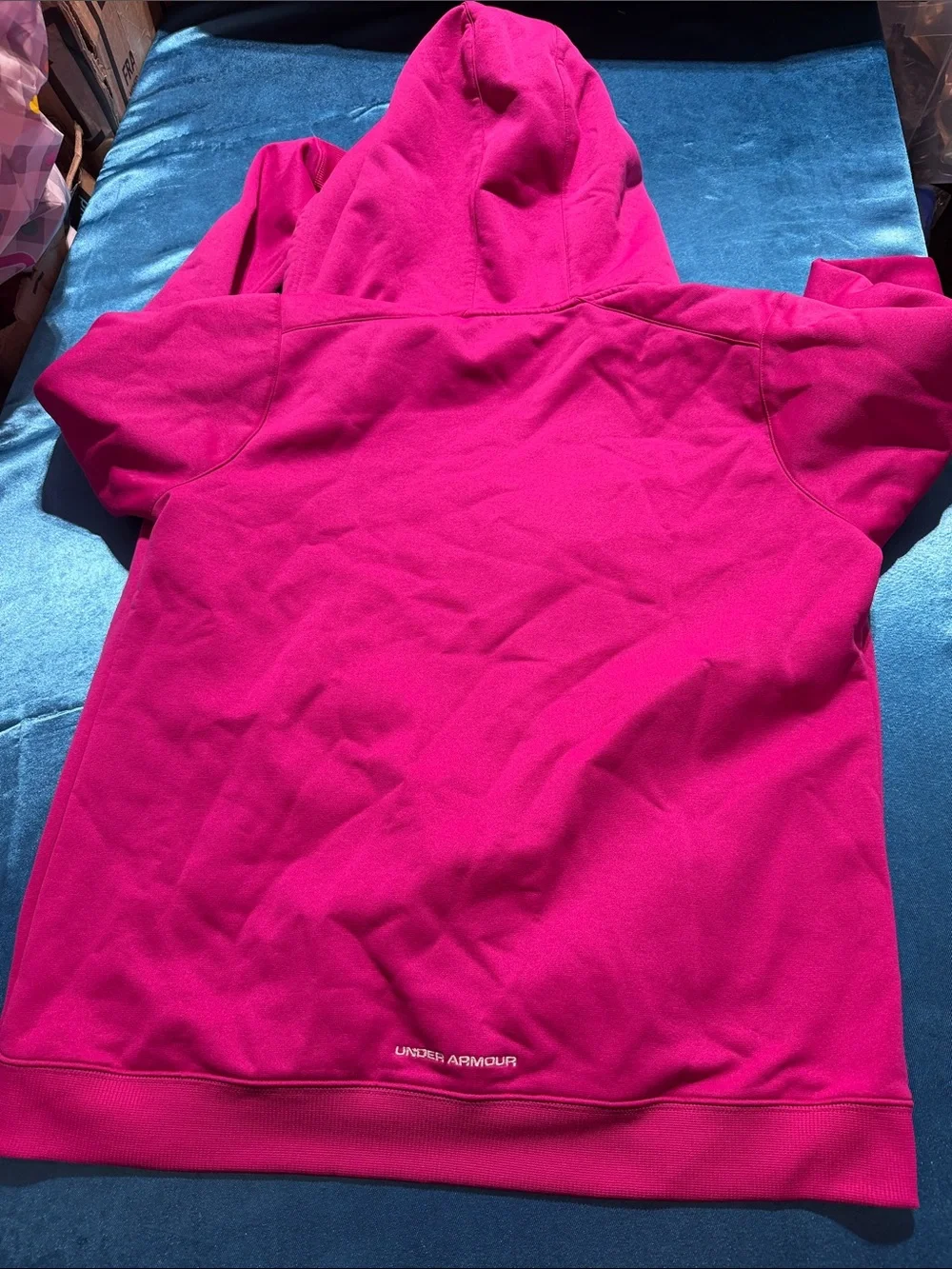 Under Armour Kids Hot Pink Full-Zip Hoodie - Hopkins Blue Jays